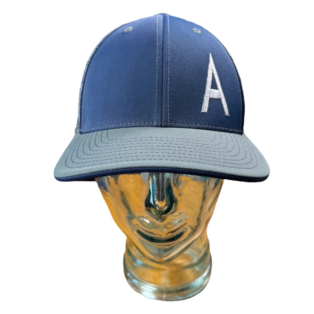 Trucker Hat Mesh Back Baseball Cap Letter A L XL Blue Gray‎ B18G